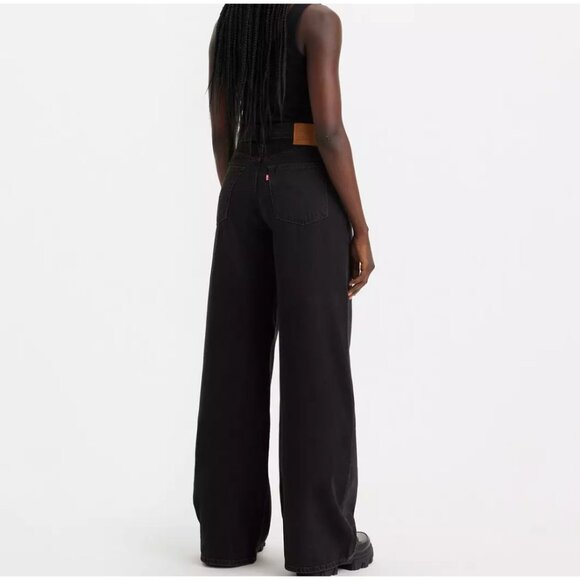Levi's Baggy Dad Wide Leg Jeans in Black Size 31 X 30 Mid Rise - Picture 2 of 7